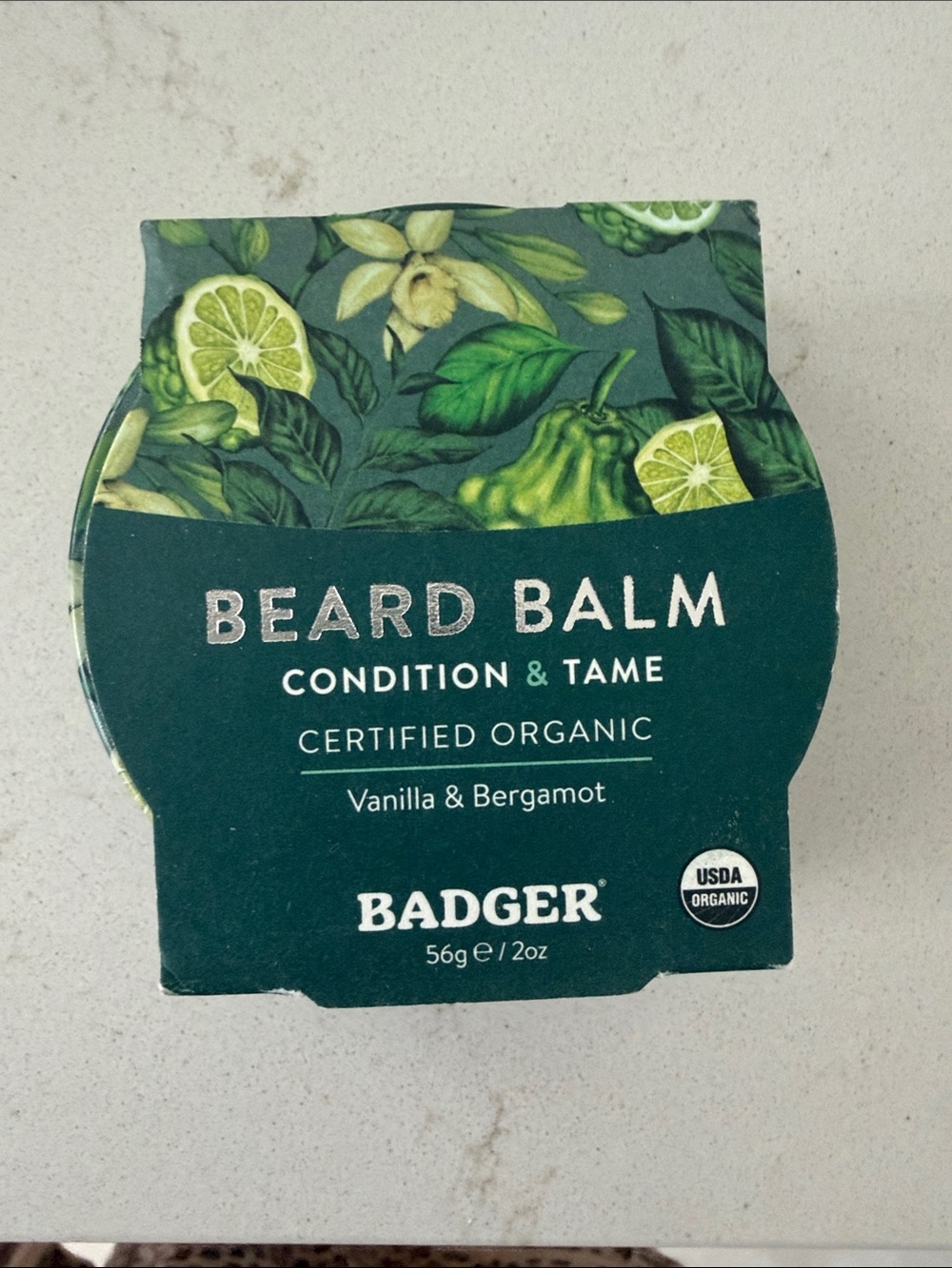 Badger Beard Balm Vanilla & Bergamot - Green